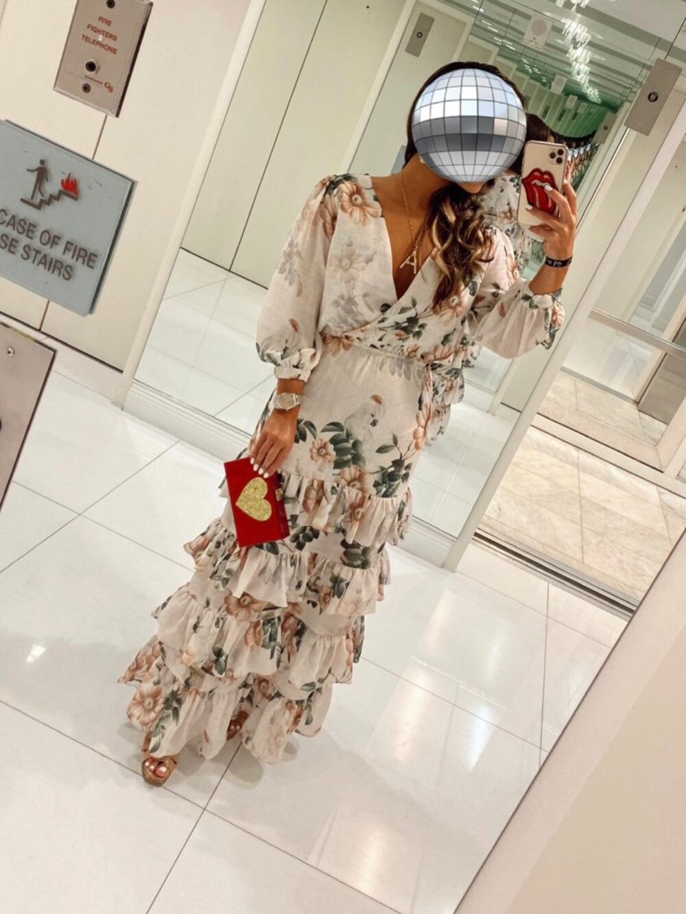 Eugenia Fernandez Floral Tiered Maxi Dress